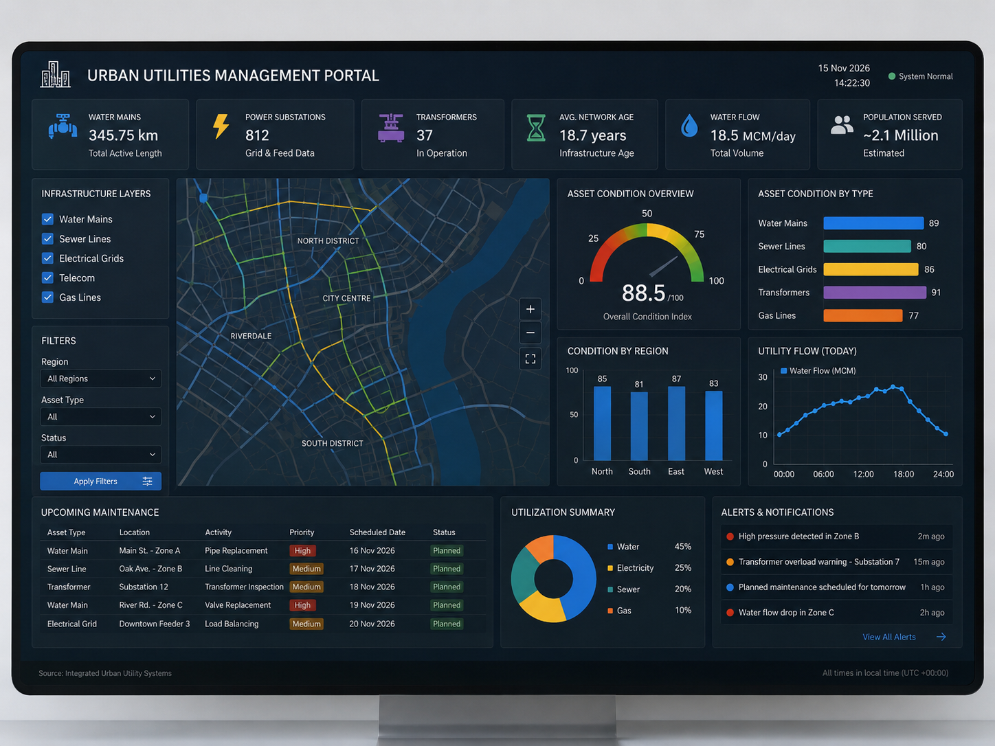 ArcGIS Online Dashboard for road asset management - GIS Vantage Group