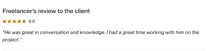 5-star client review for Upwork GIS project – GIS Vantage Group